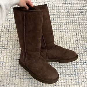Tall chocolate UGG boots size 7